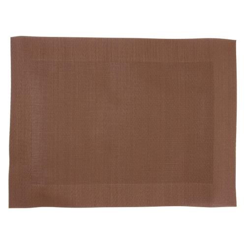 Woven Table Mat PVC Brown - 300x400mm (Pack 4)