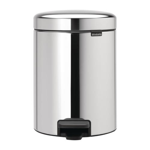 Brabantia Pedal Bin Brilliant Steel - 5Ltr