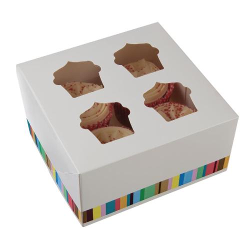 Colpac Cupcake Box - 4 Slot (Pack 4)