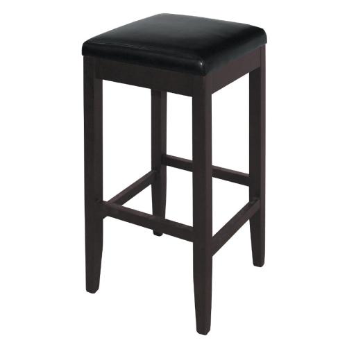 Bolero Faux Leather High Bar Stool Black (Pack 2)