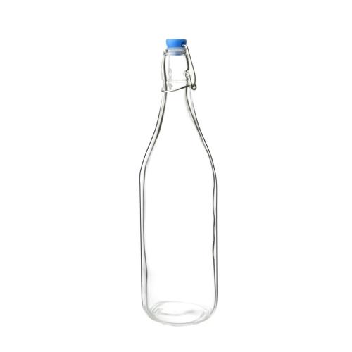 Olympia Glass Water Bottle with Stopper - 1Ltr 33.8fl oz (Box 6)