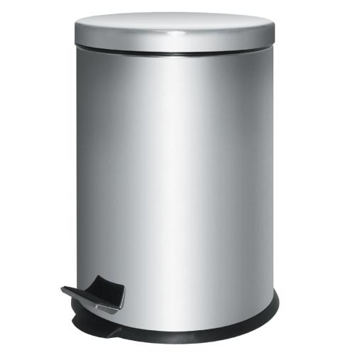 Bolero Round Stainless Steel Pedal Bin - 5Ltr