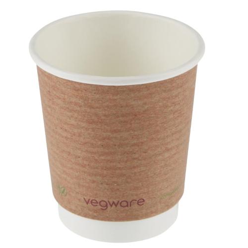 Vegware Hot Cup Kraft Double Wall - 8oz (Box 500)