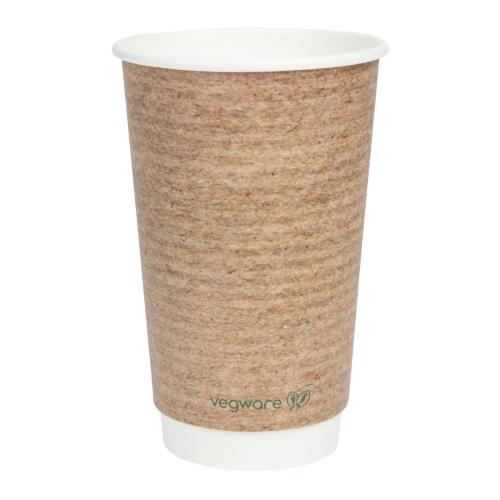 Vegware Hot Cup Kraft Double Wall - 16oz (Box 400)