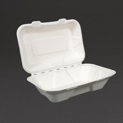 Vegware Hinged Meal Box - 228x155mm 9x6" (Box 200)