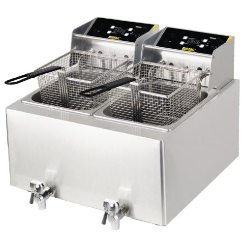 Buffalo Double Fryer - 2x8Ltr 2.9kW with Timer