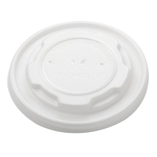 Vegware Flat Lid for Soup/Ice Cream Container - 8oz (Box 1000)