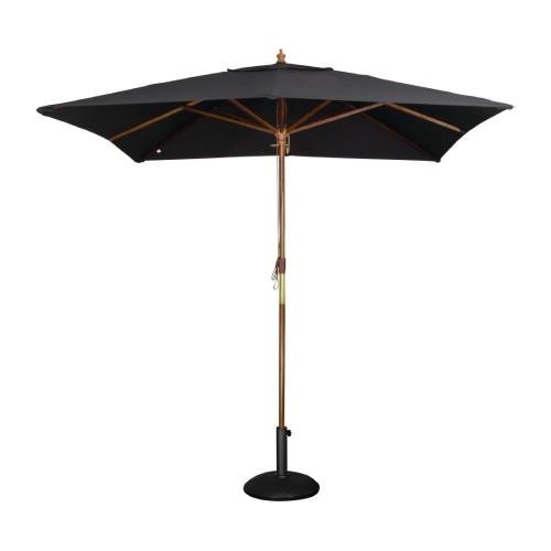 Bolero Square Pulley Parasol Black - 2.5m