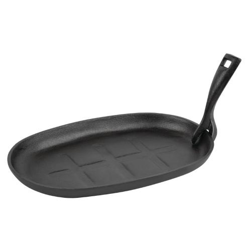 Olympia Cast Iron Oval Sizzle Platter - 280x190mm 11x7 1/2"