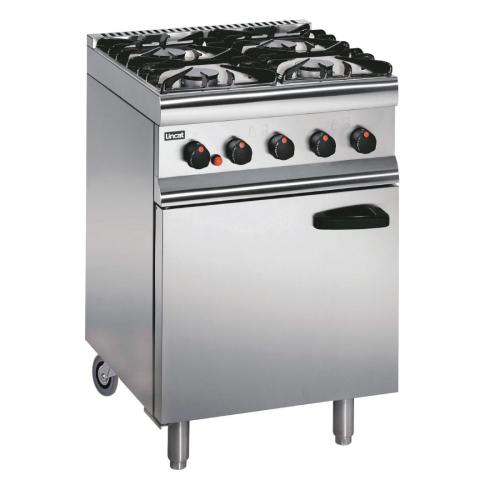 Lincat Silverlink 600 Gas Oven Natural Gas 4 Burner Castors at Rear (Direct)