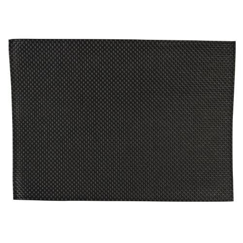 APS PVC Placemat Black - 450x330mm 17 3/4x13" (Pack 6) (B2B)