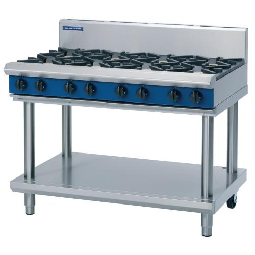 Blue Seal Evolution Cooktop 8 Open Burners 1200mm on Stand Natural Gas (Direct)