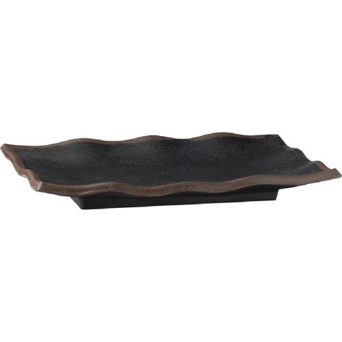 APS Marone Melamine Wavy Tray - 275x110x20mm 10 3/4x4.5x3/4"