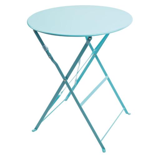 Bolero Perth Blue Pavement Style Steel Table Round - 600mm