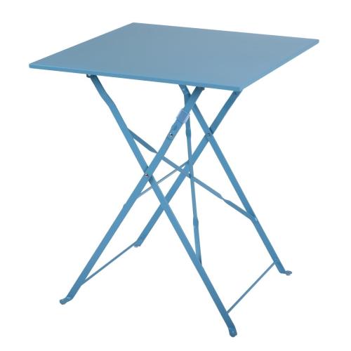 Bolero Perth Blue Pavement Style Steel Table Square - 600mm