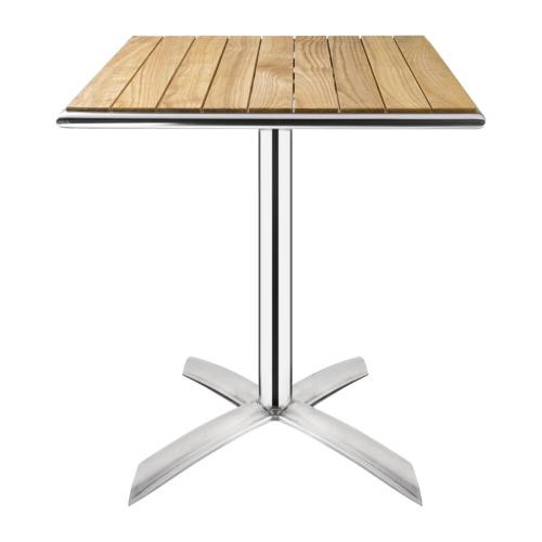 Bolero Ash Flip Top Square Bistro Table - 600mm