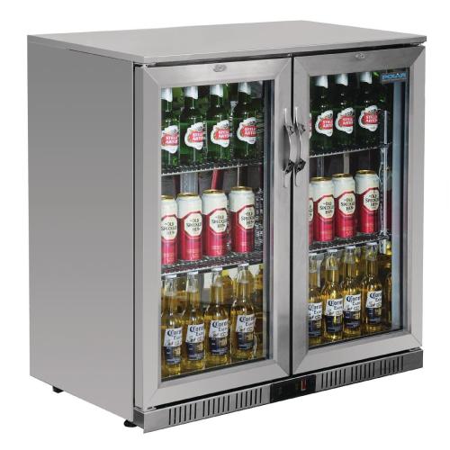 Polar G-Series Back Bar Cooler with Double Hinged Doors Stainless Steel - 900mm