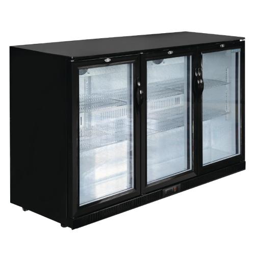 Polar G-Series Back Bar Cooler with Triple Hinged Doors Black-  850mm