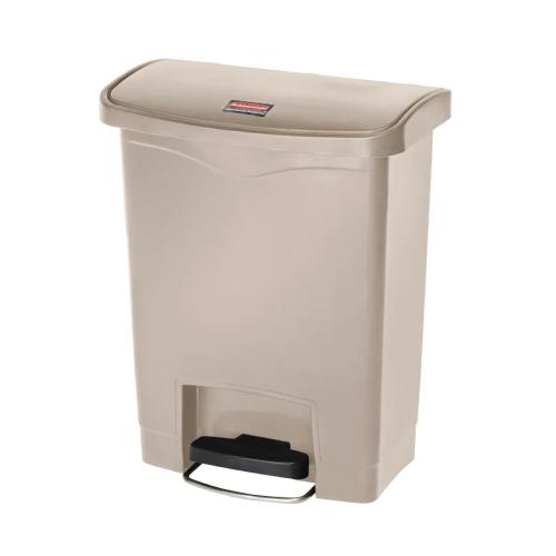 Rubbermaid Slim Jim Step on Resin Front Pedal - 30Ltr Beige