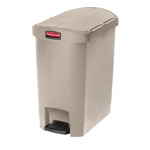 Rubbermaid Slim Jim Step on Resin End Pedal - 30Ltr Beige