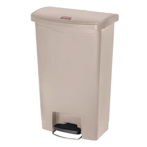 Rubbermaid Slim Jim Step on Resin Front Pedal - 50Ltr Beige