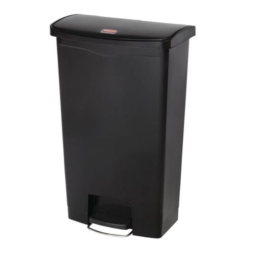 Rubbermaid Slim Jim Step on Resin Front Pedal Black - 68Ltr