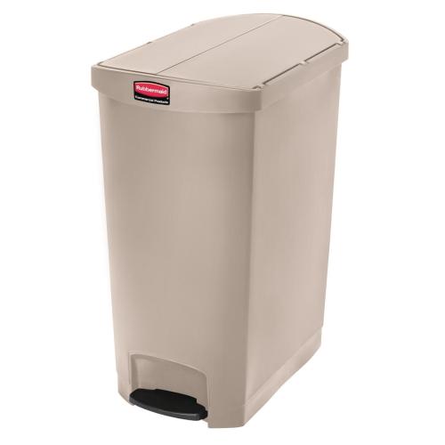 Rubbermaid Slim Jim Step on Resin End Pedal Beige - 90Ltr