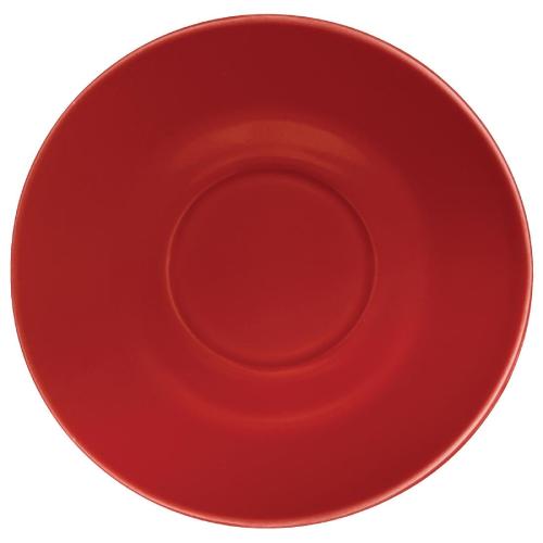 Olympia Cafe Saucer Red (Fits GK073 & GK076) - 154mm 6" (Box 12)