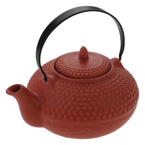 Oriental Hobnail Teapot Ceramic Red - 0.85Ltr 28oz