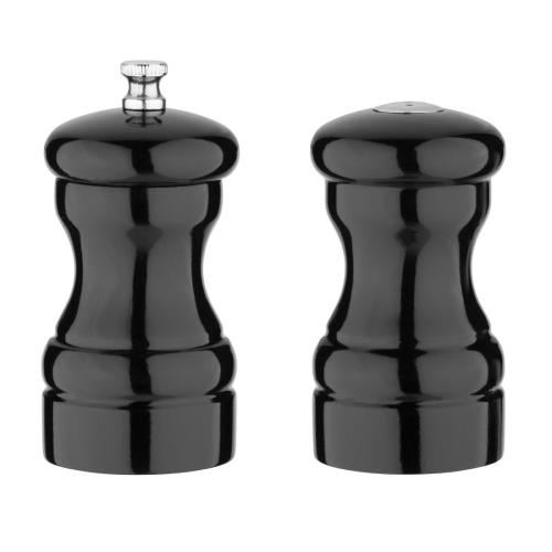 Olympia Salt & Pepper Set Black - 100mm 4"