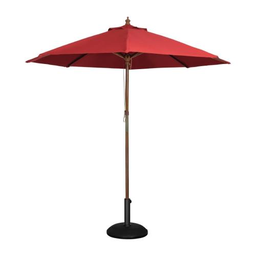 Bolero Round Pulley Parasol Red - 2.5m