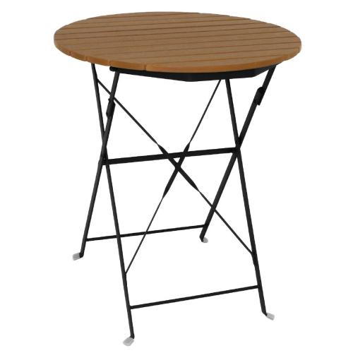 Bolero Faux Wood Bistro Table - 600mm Round