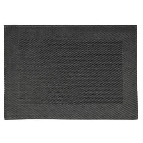 APS PVC Placemat Fine Band Frame Black - 450x330mm 17 3/4x13" (Pack 6) (B2B)