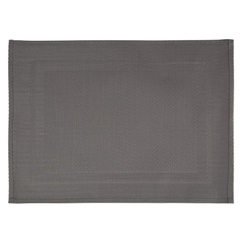 APS PVC Placemat Fine Band Frame Grey - 450x330mm 17.75x13" (Pack 6)