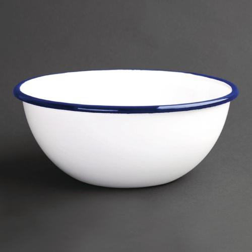 Olympia Enamel Bowl White - 155mm (Box 6)