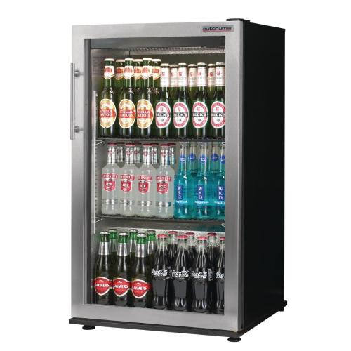 Autonumis Popular 1 Door Back Bar Cooler St/St Door/Black Cabinet (Direct)