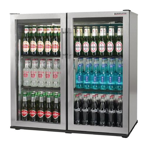 Autonumis Popular 2 Hinged Door 3ft Back Bar Cooler St/St Door/Cabinet (Direct)