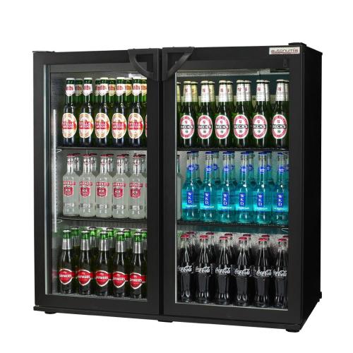 Autonumis Popular 2 Hinged Door Maxi Back Bar Cooler Black Door/Cabinet (Direct)