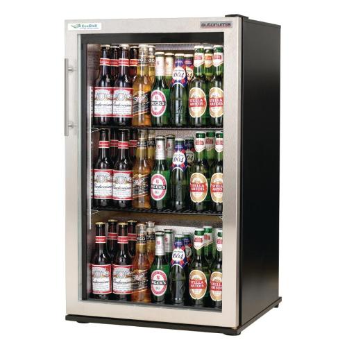 Autonumis EcoChill 1 Door Back Bar Cooler St/St Door/Black Cabinet (Direct)