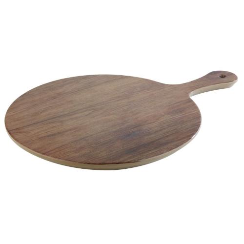 APS Oak Effect Melamine Paddle Board Round - 300x15mm handle 120mm