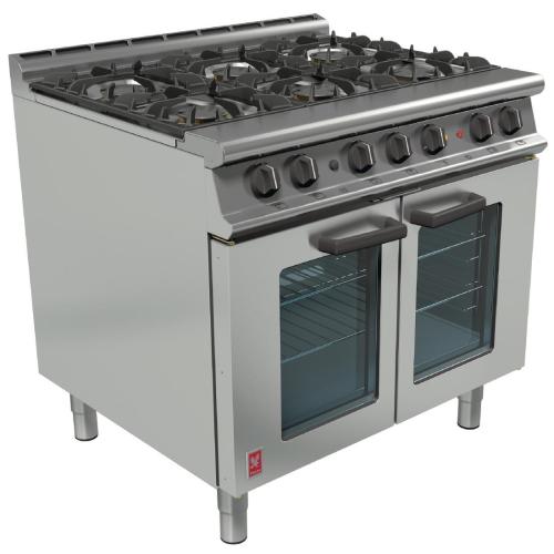 Falcon Dominator Plus 6 Burner Range with Electric Fan-Assisted Oven NAT(Direct)