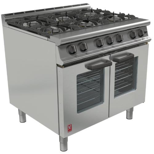 Falcon Dominator Plus 6 Burner Range with Gas Fan-Assisted Oven NAT (Direct)