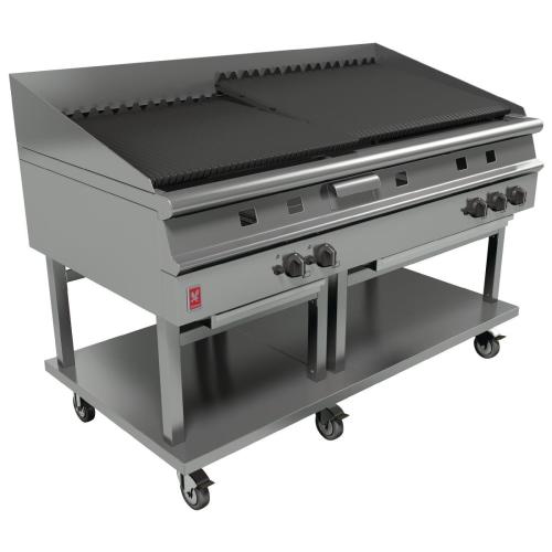 Falcon Dominator Plus 1500mm Wide Chargrill on Mobile Stand NAT (Direct)