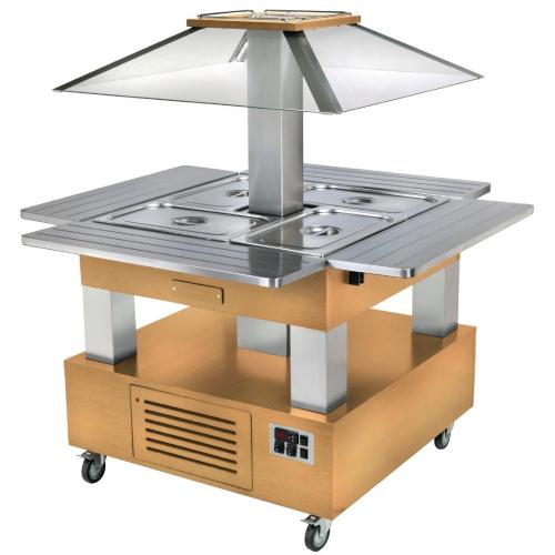 Roller Grill Salad Bar Square Chilled Light Wood (Direct)