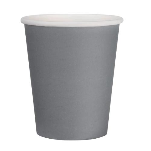 Fiesta Recyclable Hot Cup Single Wall Charcoal 8oz (Box 1000)