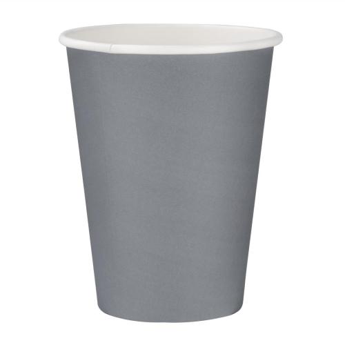 Fiesta Recyclable Hot Cup Single Wall Charcoal 12oz (Box 1000)