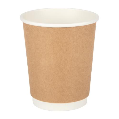 Fiesta Recyclable Hot Cup Double Wall Kraft 8oz (Sleeve 25)