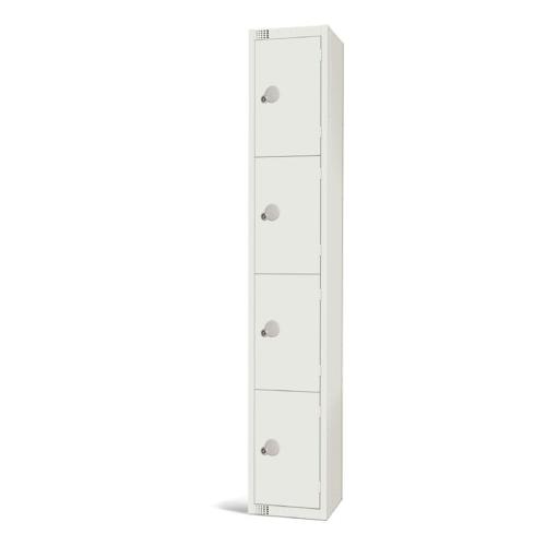 300mm Deep Locker 4 Door Combi Lock) White - 1800x300x300mm (Direct)