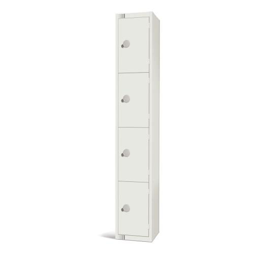 300mm Deep Locker 4 Door Combi Lock) White - 1800x300x300mm (Direct)