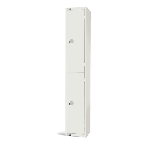 450mm Deep Locker 2 Door Combi Lock) White - 1800x450x300mm (Direct)